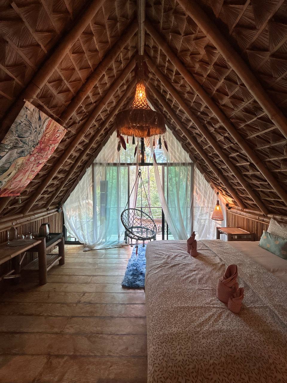 Mansard room in retreat center jungle